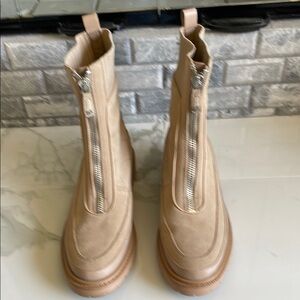 Sam Edelman Tan Ankle Booties with Chunky Sole